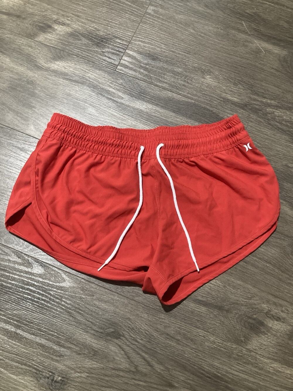 Hurley Phantom Solid Board Logo Shorts Beach Cover Up Red Women's Size Medium